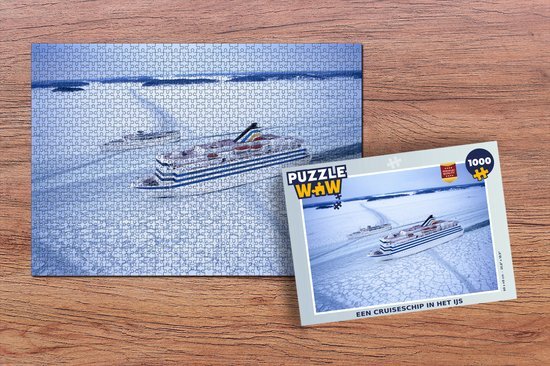 MuchoWow Puzzel Een Cruiseschip in het ijs - Legpuzzel - Puzzel 1000 stukjes volwassenen