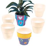 Baker Ross EK162 Mini-bloempotten van porselein (6 stuks)