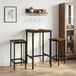 Maison Exclusive - 2 tabourets de bar. Bois fumé. Dimensions : 40 x 32 x 64 cm. Matériau : bois composite