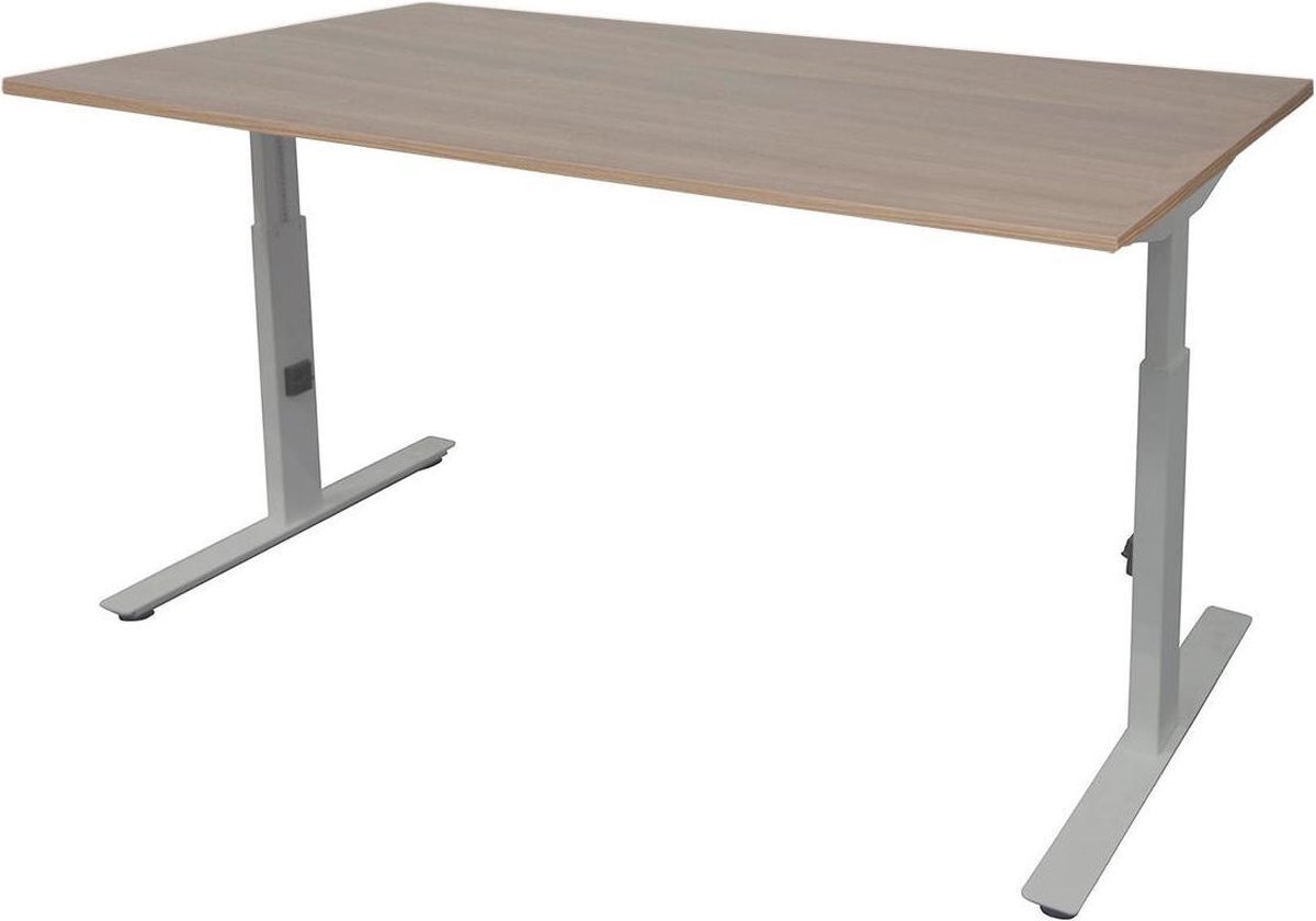 Schaffenburg Verstelbaar Bureau - Linesto 140x80 Havana Kersen - alu frame