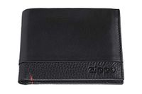 Zippo Nappa leren tr vouw portemonnee Coin Pouch, 12 cm, Zwart