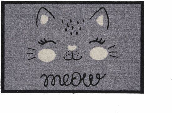 MD-Entree Schoonloopmat Impression Meow grijs 40 x 60 cm