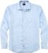 OLYMP Casual Regular Fit Linnen Overhemd lichtblauw, Effen