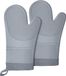 Moufles de four en silicone - Résistant à la chaleur avec doublure douce en coton - 32 cm