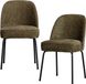 WOOOD Vogue Eetkamerstoelen - Velvet Stof - Bonsai - Set van 2