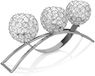 Kristallen kandelaars 3 armen kristallen kandelaars salontafel decoratieve centerpieces voor woonkamer, eetkamer kerstdecoratie, bruiloft decor, woondecoratie, huwelijkscadeaus (zilver)