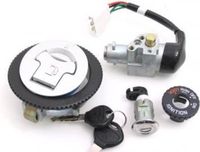 Slotset DMP Contactslotenset Compleet Kymco Dink Zilver, Zwart Metaal