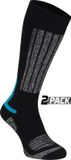 Starling Skikousen - 2-Pack - Whistler - Zwart/Blauw - Maat 39/42