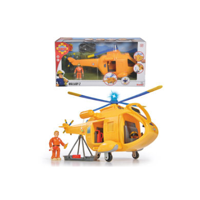 simba Brandweerman Sam Helikopter Wallaby II met Figuur