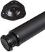 Sotech pied de table hauteur 870 mm Ø 76 / 80 mm acier avec surface noire capacité de charge jusqu'à 75 kg pied de meuble avec réglage en hauteur de 32 mm