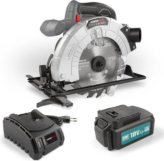 Powerplus POWEBCSS3 Cirkelzaag - 18V - Incl batterij 18V 3.0Ah + lader