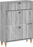 vidaXL Schoenenkast ALKMAAR 78 x 24 x 103 cm Bewerkt hout Grijs Sonoma