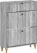 vidaXL Schoenenkast ALKMAAR 78 x 24 x 103 cm Bewerkt hout Grijs Sonoma