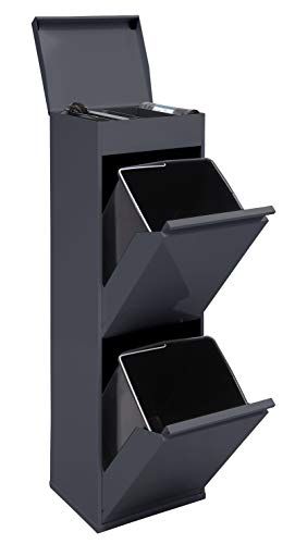 Arregui Top CR224-B vuilnisemmer en recycling - 2 emmers - donkergrijs