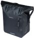 Basil Rivo Enkele fietstas - 12-15 liter - MIK Hooks - Waterdicht - Reflectie details - Tarpaulin - Zwart
