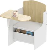 AIYAPLAY Kindertafel en stoelenset - MDF - Wit
