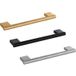 Viefe Poignée de meuble GRAF BIG en aluminium cannelé Ø 14 mm, aspect inox - entraxe de perçage 192 mm