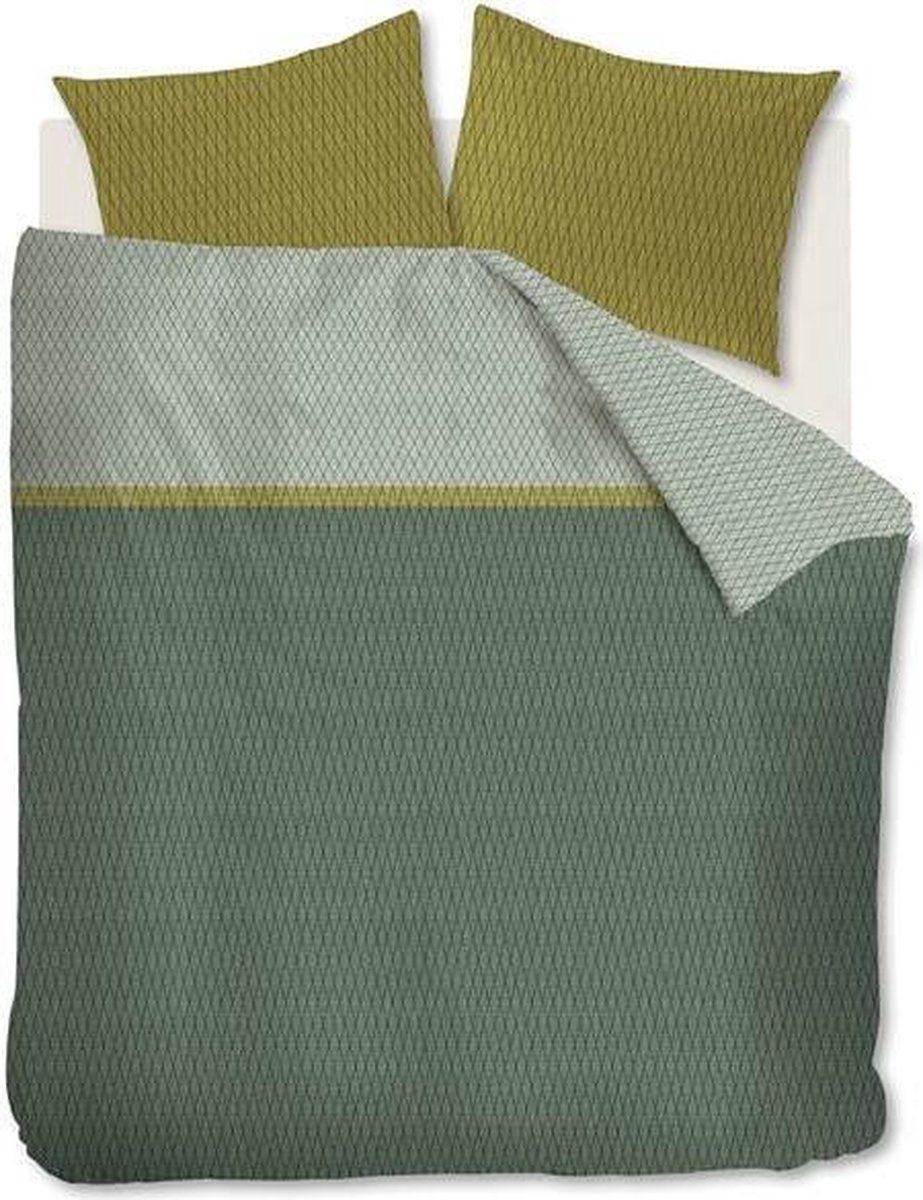 Beddinghouse Leith Dekbedovertrek Katoen Groen 240 x 220 cm