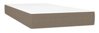 vidaXL Boxspring met matras, stof, taupe, 80x200 cm