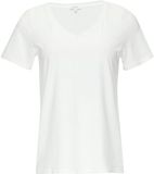 s.Oliver T-shirt navy V-hals korte mouw katoen elastaan dames maat 34 XS