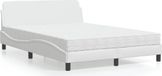 Maison Exclusive - Lit avec matelas « Dover » blanc 140 x 200 cm, similicuir