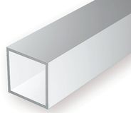 Evergreen Modelbouwdecoratie - 256 Vierkante pijp 9,5mmX35cm - 2 stuks Styreen