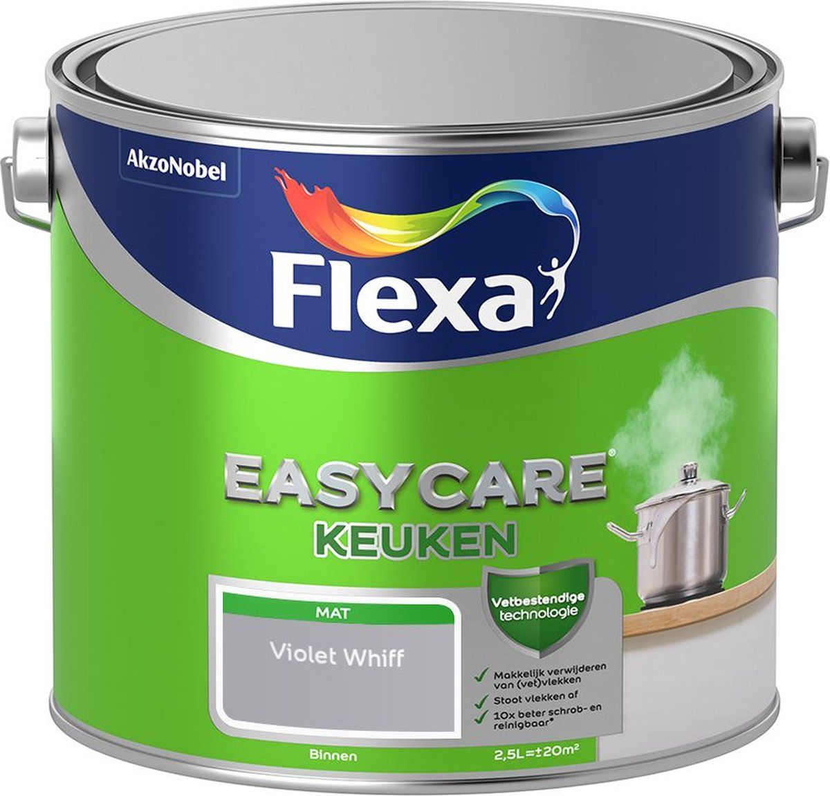 FLEXA Easycare - Muurverf Keuken - Mat - Violet Whiff - 2,5 liter