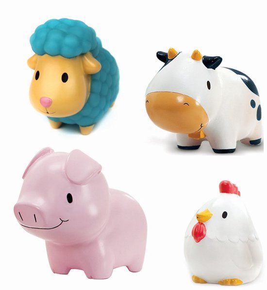 Munchkin Badspeelgoed Voor Baby's - Boerderijdiertjes die Spuiten! - Badspuiters - Per 4 Stuks - Vanaf 9 Maanden