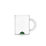 Ichendorf Milano Mok, groene stippen, collectie Luna, 40 cl, borosilicaatglas, handgemaakt