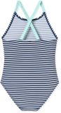 SCHIESSER Badpak Meisjes Aqua Kids 182733 Wit & Strepen Maat 104