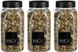 Mica Decorations decoratie stenen - 4 stuks - 650ml - bruin mix
