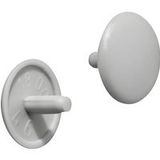 Häfele Cache-vis pour plaques de serrage avec trou de tête 2,5 mm PZ2, gris clair - RAL 7034