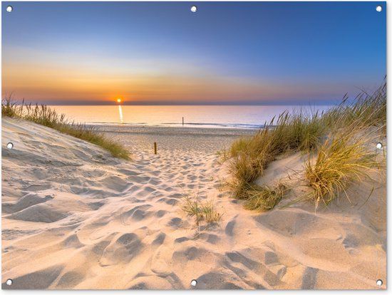 GreatGardenPosters Tuinposter - Duin Zonsondergang - 120x90 cm - Buiten