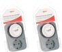 Merkloos Humbert Und Brandt Gmbh Set van 2x Tijdschakelaar/Tijdklok Electra voor Binnen - Analoog, Opbouw, 3500W, Grijs
