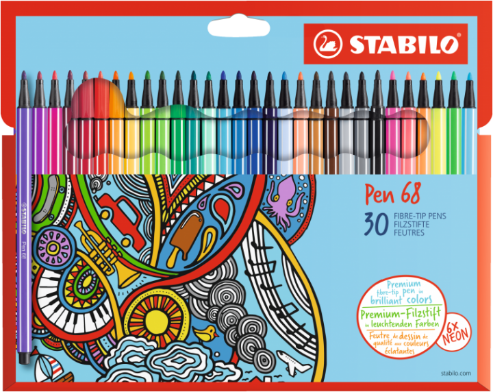 Stabilo Pen 68 - 30 Kleuren - 4006381483896