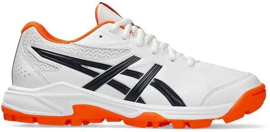 Asics Gel-Peake 3 GS White/Midnight Junior Hockey Schoenen Unisex Wit Maat 35