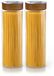 Arendo Pots de stockage, Set de 2, 1700 ml, Verre borosilicaté, Couvercle à clip sous vide, Acier inoxydable