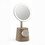 HJH OFFICE LED-make-upspiegel met luidspreker Glamlody goud