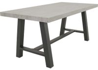 Lesliliving Fresco Eettafel 180x90 cm - Sintered Stone Blad in Betonlook - Moderne Rechthoekige Tafel