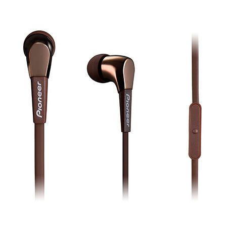 Pioneer SE-CL722T In-ear Oordopjes - Bruin - Bedraad - Met Microfoon
