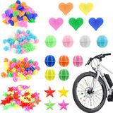 EGoods - Décorations de rayons de vélo colorées pour vélos d'enfants | Réflecteurs et clips de rayons accessoires de vélo - Vélos de course, VTT, vélos d'enfants - 144 pièces
