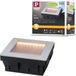 Paulmann Solar LED-grondinbouwlamp Sorea Schemerings-sensor IP67 hoekig 100x100 mm 2200K 0,1W 5lm 3,7V Staal geborsteld ABS, Polycarbonaat, edelstaal