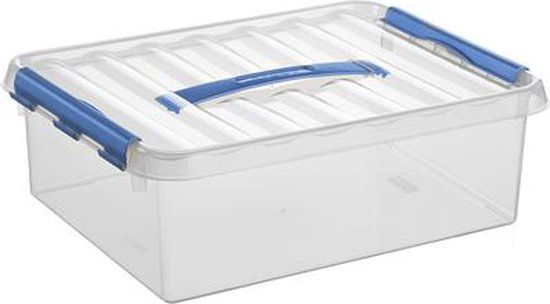 Sunware Q-line Opbergbox - 10L - Transparant Blauw - 40 x 30 x 11 cm