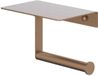IVY Porte-rouleau de papier toilette avec tablette - Cuivre mat brossé PVD
