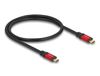 DeLOCK 80651 USB4 Gen 2x2 0.5m USB C Kabel Zwart, Rood