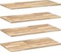 vidaXL Floating Shelves Set of 4 60x40x2 cm Untreated Acacia Wood