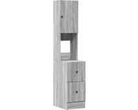 vidaXL Keukenkast 35x50x180 cm bewerkt hout grijs sonoma eiken