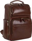 LEONHARD HEYDEN Leren laptop rugzak Cambridge Business Rucksack 5275 Rotbraun