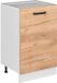 Vicco R-Line meuble bas de cuisine, chêne doré/blanc, 50 cm sans plan de travail