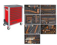 Beta Gereedschapswagen met 8 laden, gevuld met gereedschap | 398 Delig - 024006343